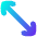 Diagonal Line Arrow 2 Icon from Flex Gradient Set