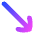 Diagonal Line Arrow Bottom Right Icon from Flex Gradient Set