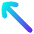 Diagonal Line Arrow Upper Left Icon from Flex Gradient Set