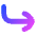 Line Arrow Bend Down Right Icon from Flex Gradient Set