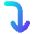 Line Arrow Bend Right Down Icon from Flex Gradient Set