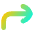 Line Arrow Bend Up Right Icon from Flex Gradient Set