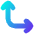 Line Arrow Bottom Left Corner Icon from Flex Gradient Set