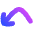 Line Arrow Bounce Down Left Icon from Flex Gradient Set