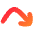 Line Arrow Bounce Down Right Icon from Flex Gradient Set