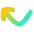 Line Arrow Bounce Up Left Icon from Flex Gradient Set