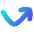 Line Arrow Bounce Up Right Icon from Flex Gradient Set