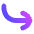 Line Arrow Curve Down Right Icon from Flex Gradient Set