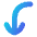 Line Arrow Curve Right Down Icon from Flex Gradient Set