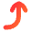 Line Arrow Curve Right Up Icon from Flex Gradient Set