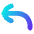 Line Arrow Curve Up Left Icon from Flex Gradient Set