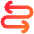 Line Arrow Curvy Both Direction 3 Icon from Flex Gradient Set