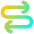 Line Arrow Curvy Both Direction 4 Icon from Flex Gradient Set
