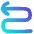 Line Arrow Curvy Left Up Icon from Flex Gradient Set