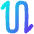 Line Arrow Curvy Up Down 2 Icon from Flex Gradient Set