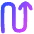 Line Arrow Curvy Up Right Icon from Flex Gradient Set