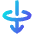 Line Arrow Elipse Down Icon from Flex Gradient Set