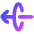 Line Arrow Elipse Left Icon from Flex Gradient Set