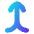 Line Arrow Merge Vertical Icon from Flex Gradient Set