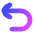 Line Arrow Turn Backward Icon from Flex Gradient Set