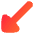 Diagonal Triangle Arrow Bottom Left Icon from Flex Gradient Set