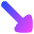 Diagonal Triangle Arrow Bottom Right Icon from Flex Gradient Set