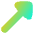 Diagonal Triangle Arrow Upper Right Icon from Flex Gradient Set
