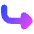 Triangle Arrow Bend Down Right  Icon from Flex Gradient Set