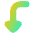 Triangle Arrow Bend Left Down Icon from Flex Gradient Set