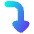 Triangle Arrow Bend Right Down Icon from Flex Gradient Set
