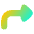 Triangle Arrow Bend Up Right Icon from Flex Gradient Set