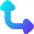 Triangle Arrow Bottom Left Corner Icon from Flex Gradient Set