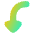 Triangle Arrow Curve Left Down Icon from Flex Gradient Set
