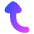 Triangle Arrow Curve Left Up Icon from Flex Gradient Set