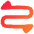 Triangle Arrow Curvy Both Direction 2 Icon from Flex Gradient Set