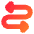 Triangle Arrow Curvy Both Direction 3 Icon from Flex Gradient Set