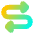 Triangle Arrow Curvy Both Direction 4 Icon from Flex Gradient Set