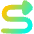 Triangle Arrow Curvy Right Up Icon from Flex Gradient Set