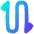 Triangle Arrow Curvy Up Down 2 Icon from Flex Gradient Set