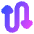Triangle Arrow Curvy Up Down 4 Icon from Flex Gradient Set