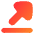 Triangle Arrow Diagonal Top Right Icon from Flex Gradient Set