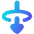 Triangle Arrow Elipse Down Icon from Flex Gradient Set