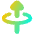 Triangle Arrow Elipse Up Icon from Flex Gradient Set