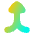 Triangle Arrow Merge Vertical Icon from Flex Gradient Set