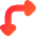 Triangle Arrow Top Left Corner Icon from Flex Gradient Set