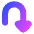 Triangle Arrow Turn Down Right Icon from Flex Gradient Set