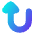 Triangle Arrow Turn Up Left Icon from Flex Gradient Set