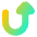 Triangle Arrow Turn Up Right Icon from Flex Gradient Set