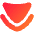 Double Tailless Triangle Arrow Down Icon from Flex Gradient Set