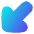 Thick Arrow Diagonal Bottom Left Large Icon from Flex Gradient Set